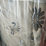 Printed or embroidery linen curtain fabric