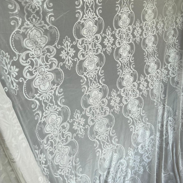 Cut velvet curtain sheer
